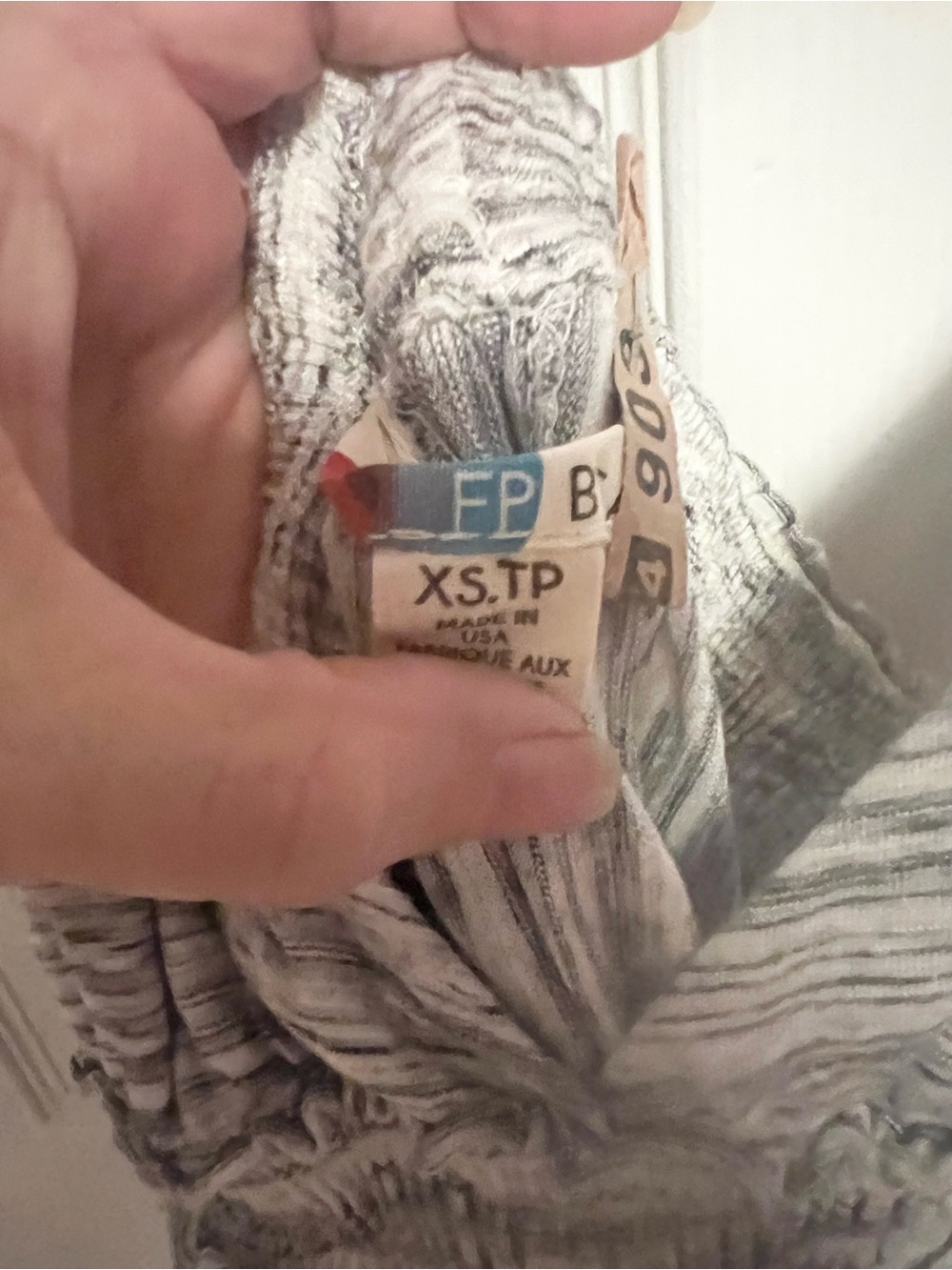 Free People Beach Malibu Harem Relaxed Jumpsuit Spacedye Grey White Heather - Picture 6 of 11